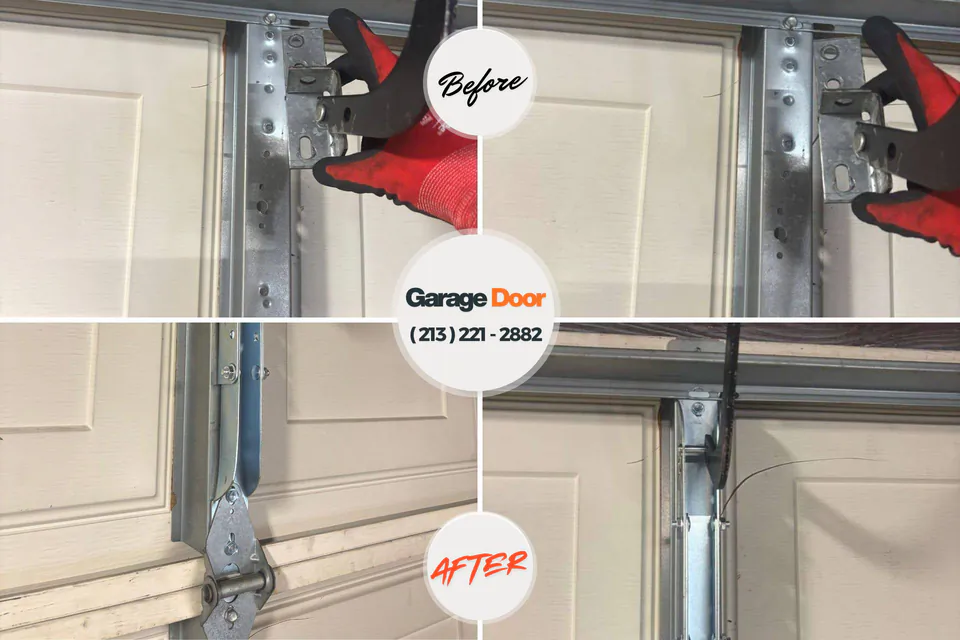 Before and after: garage door repair Keokea, HI
